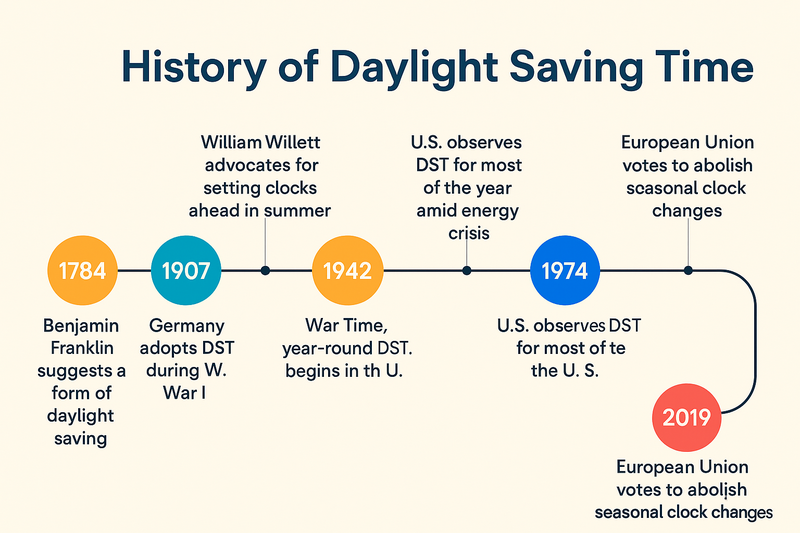 The Timeline Graph of Daylight Savings Time
